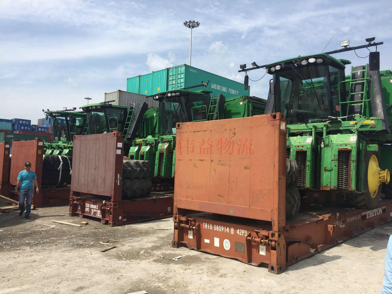 美國(guó)棉花采摘機(jī)進(jìn)口海運(yùn)天津港清關(guān)，物流服務(wù)